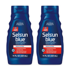 Selsun Blue medicated antidandruff shampoo bottle front view for maximum-strength care