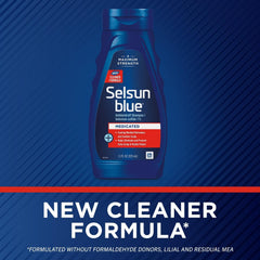 Selsun Blue pack of 3 bottles emphasizes value and routine care.