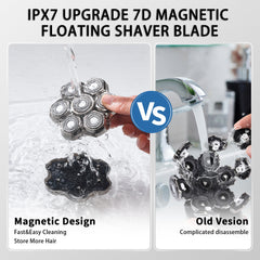 Seminhoof 7msilver magnetic replacement head assembly with quick-connect alignment for fast swaps