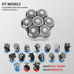 Seminhoof 7msilver universal head shaver wide view highlights flexible contouring