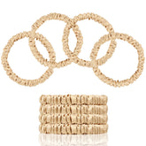 SEMRUE mulberry silk hair ties close-up, premium 22 momme fabric for gentle protection.