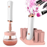 Senbowe upgraded makeup brush cleaner-dryer machine front view for quick cleaning.