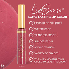 SeneGence LipSense waterproof color resists water exposure and meals without fading