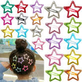 Seneeel 20pcs star hair clips pack with vibrant colors for playful everyday styles.