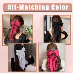 Seneeel Red Series long-tail bow drape adds playful movement to hairstyles.