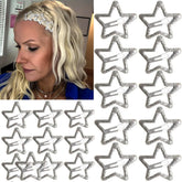 Seneeel star hair clip 1.22-inch securing a casual ponytail with subtle sparkle.