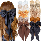 Seneeel warm brown hair bows close-up with versatile daily styling