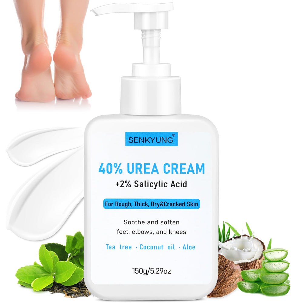 SENKYUNG 40% urea foot cream pump dispensing for easy application on dry skin