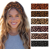 SENMAY leopard headbands pack closeup shows soft, breathable fabric for daily comfort.