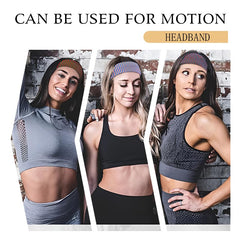 SENMAY striped headbands worn by model during yoga for secure fit.