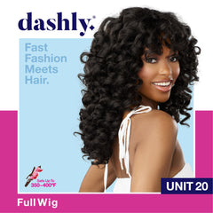 Sensationnel Dashly Wig Unit 20 front view reveals natural lacepart on non-lace cap