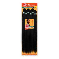 Sensationnel X-pression pre-stretched braiding hair packaging shows premium Kanekalon for easy installation