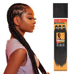 Sensationnel X-pression prestretched braiding hair in 1B Off-Black for long box braids