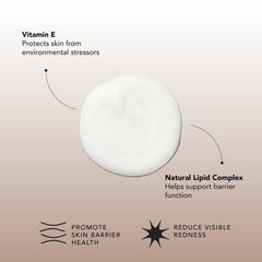 Sente Daily Soothing Cleanser label close-up emphasizes hypoallergenic, dermatologist-tested formula.