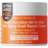SeoulCeuticals snail mucin cream bottle for daily hydration on the go