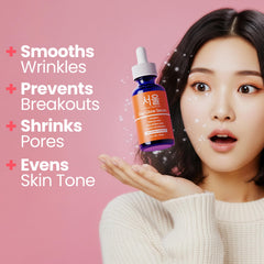 SeoulCeuticals vitamin C serum pump-dispense showing easy daily application for even coverage.