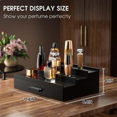 Sephyroth Cologne Organizer hidden storage space safely conceals valuables while maintaining sleek design.