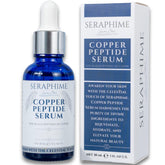 Seraphime Copper Peptides Serum bottle highlighting glow and hydration