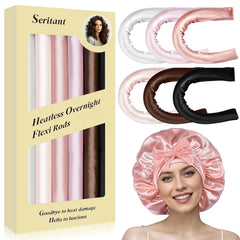 Seritant heatless curls overnight rods set ready to create long-lasting curls without heat
