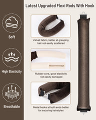 Seritant soft-material curlers prevent snagging and pulling during sleep.