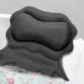 Setsail bath pillow front view highlighting ergonomic neck and shoulder support.