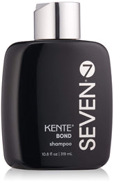 SEVEN Kente Bond Shampoo bottle highlights sulfate-free formula for damaged hair