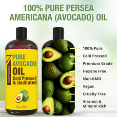 Seven Minerals avocado oil pour bottle, easy dispensing for routines.