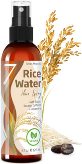 Seven Minerals fermented rice water rosemary bottle promotes gentle scalp refreshment and natural hydration.