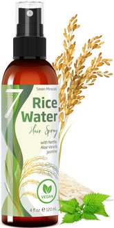 Seven Minerals fermented rice water spray bottle for daily hair growth support