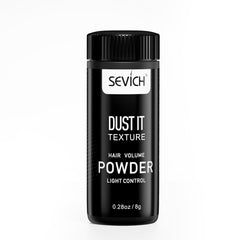 SEVICH hair-styling powder compact top view showing natural matte texture.