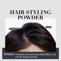SEVICH texture powder application in hands for quick styling.