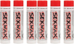 Sex Wax Lip Balm 6-pack twist-up on sunny beach, protecting lips with SPF 30 and moisturization