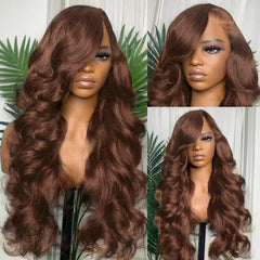 SFTNMEH 200-density HD body wave Brazilian hair for full, voluminous style.