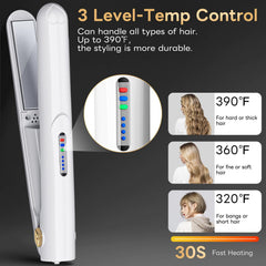 Sglyq cordless hair straightener swivel design for tangle-free on-the-go touch-ups