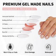 ShangMeng press-on nails fitting naturally during daily activities.