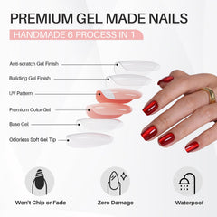 ShangMeng press-on nail kit in storage box ready for easy organization and on-the-go beauty.