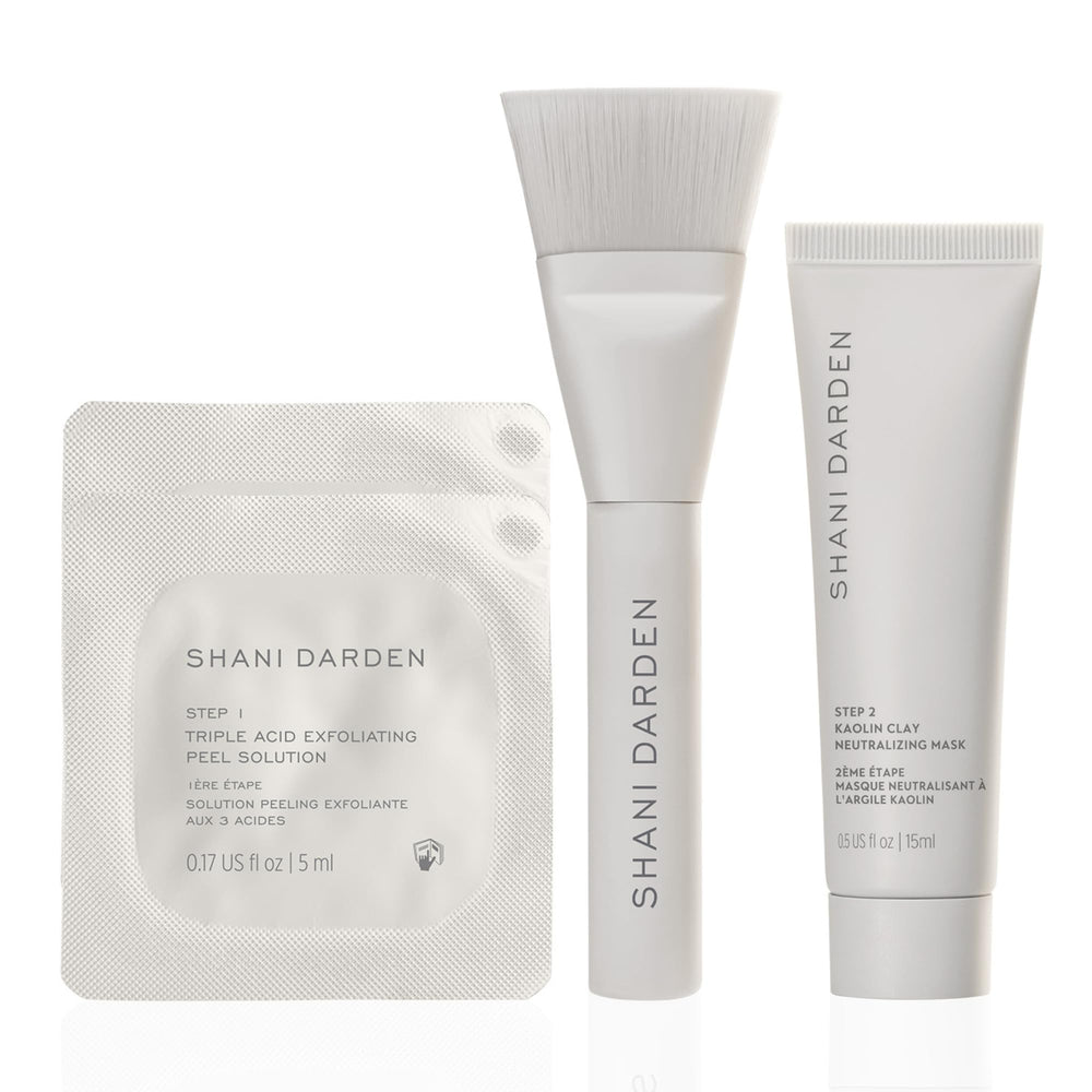 SHANI DARDEN Triple Acid Peel Kit Mini packaging for on-the-go resurfacing.