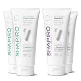 Shapiro MD Hair Growth Shampoo bottle highlights DHT-fighting formula for fuller, thicker hair