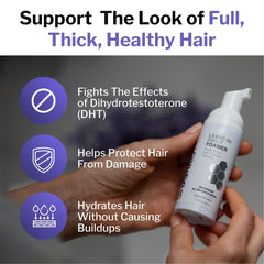 Shapiro MD Leave-In Daily Foam close-up highlighting lightweight, non-greasy texture