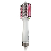 Shark SmoothStyle heated comb demonstrates precise smoothing for frizz control.