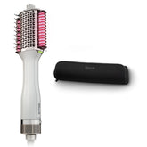 Shark SmoothStyle heated comb demonstrates ceramic smoothing for sleek, frizz-free hair.