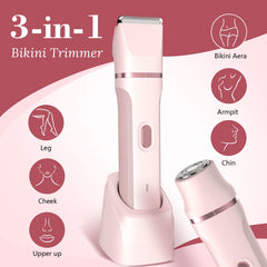 Ceramic blades closeup on SharpUp Bikini Trimmer for sensitive areas