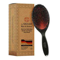 SHASH since-1869 handmade germany brush front view demonstrates craftsmanship and gentle detangling