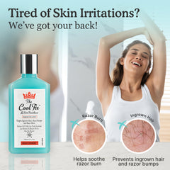 Shaveworks The Cool Fix gel being applied for instant soothing