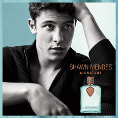 Shawn Mendes Signature EDP bottle in tinted glass evokes premium ambiance
