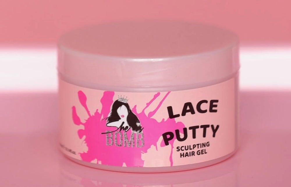 She Is Bomb Collection Lace Putty jar with moldable texture for styling.