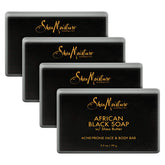 SheaMoisture African Black Soap Bar packaging highlights paraben-free cleansing for oily skin.
