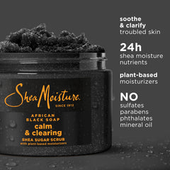 SheaMoisture African Black Soap Collection packaging emphasizes fair trade shea butter for rich moisture