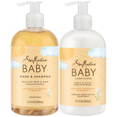 Sheamoisture Baby Essentials tear-free shampoo bottle for gentle bath time cleansing.