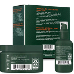 SheaMoisture beard oil bottle pour shows lightweight hydration for rugged beards.
